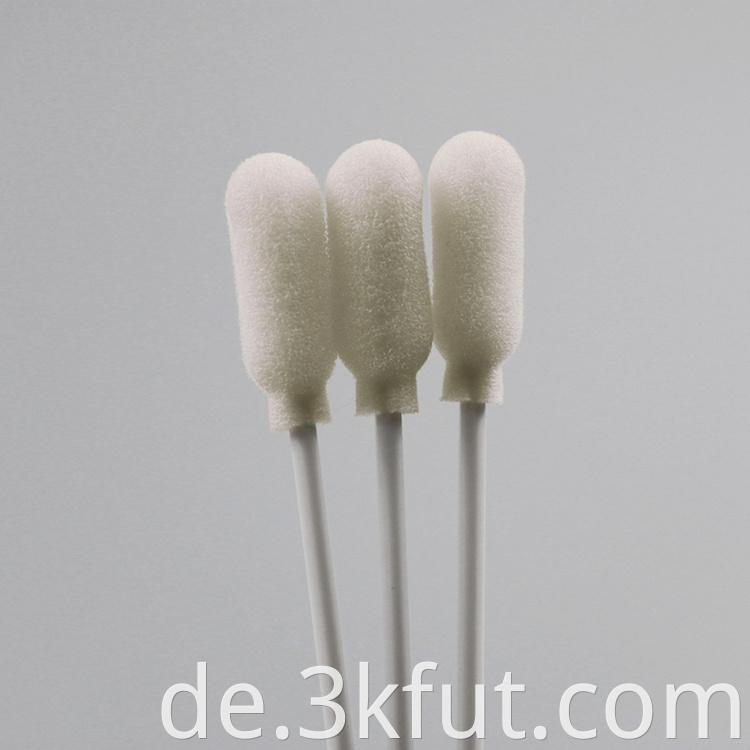 White PP Stick Foam Tip Swab